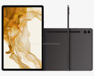 La Galaxy Tab S9 FE Plus dans l'une de ses quatre couleurs présumées de lancement. (Source de l'image : @OnLeaks &amp; WolfofTablet)